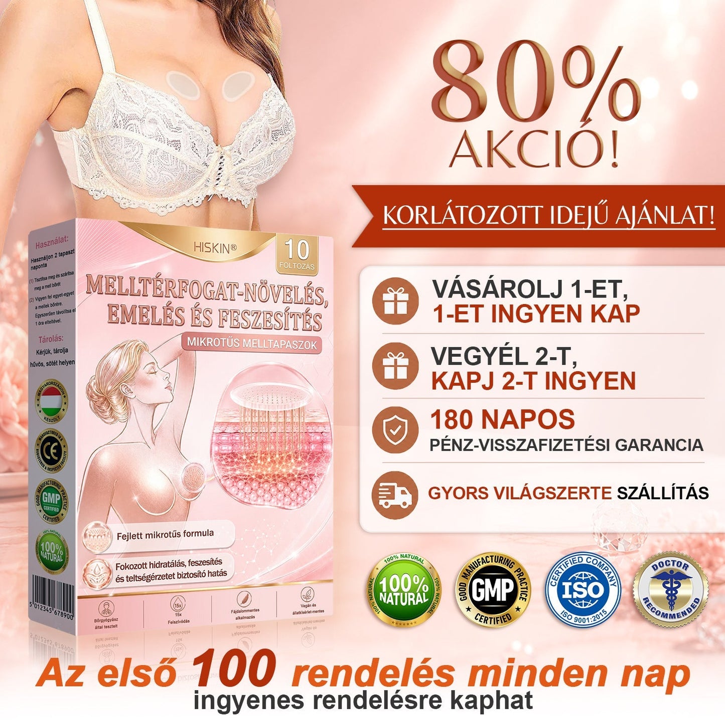 🔥HISKIN® MELLEMELŐ ÉS FESZESÍTŐ MIKROTŰS TAPASZOK