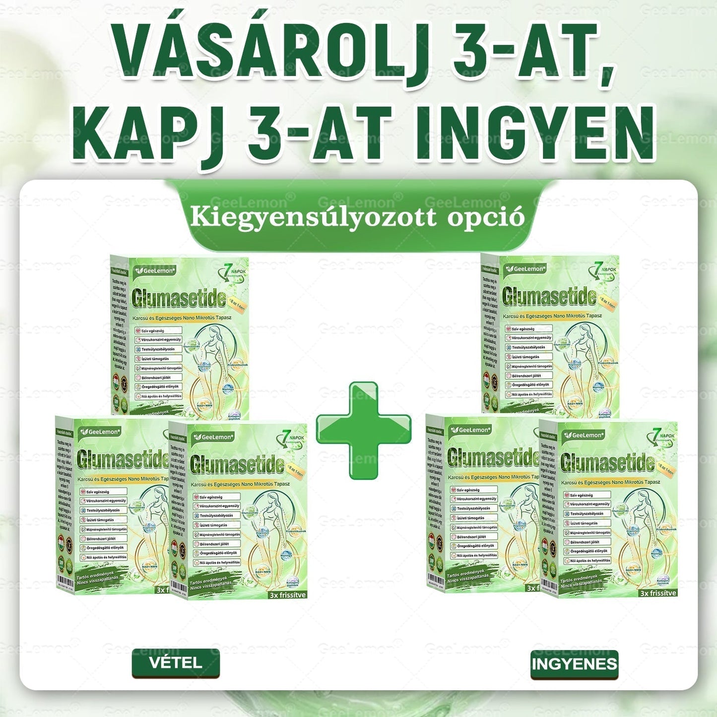 Magyar hivatalos bol 👨‍⚕️ 𝐆𝐞𝐞𝐋𝐞𝐦𝐨𝐧® 8 az 1-ben karcsúsító nano mikrotűs tapasz 🇭🇺 Napi egyszeri használat ✅ 7 napon belül látható eredmény – Alkalmas elhízás, szív- és érrendszeri problémák, cukorbetegség és ízületi problémák kezelésére.