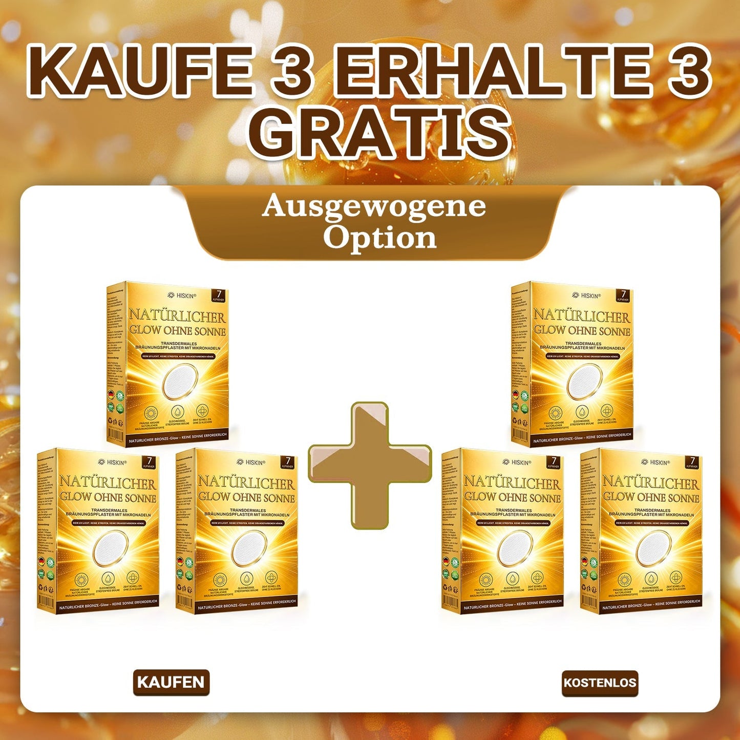 Offizieller Shop | ☀️☀️ Hiskin® Sunless Bronze Microneedle Patch 🇩🇪 Nur 1× täglich anwenden ✨ Sichtbar sonnengeküsster Teint in nur 7 Tagen ✅ Ohne UV-Strahlung · Ohne Orangestich · Ohne Streifen · DHA-frei · Einfach anzuwenden