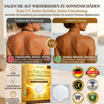 Offizieller Shop | ☀️☀️ Hiskin® Sunless Bronze Microneedle Patch 🇩🇪 Nur 1× täglich anwenden ✨ Sichtbar sonnengeküsster Teint in nur 7 Tagen ✅ Ohne UV-Strahlung · Ohne Orangestich · Ohne Streifen · DHA-frei · Einfach anzuwenden