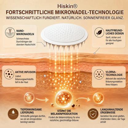 Offizieller Shop | ☀️☀️ Hiskin® Sunless Bronze Microneedle Patch 🇩🇪 Nur 1× täglich anwenden ✨ Sichtbar sonnengeküsster Teint in nur 7 Tagen ✅ Ohne UV-Strahlung · Ohne Orangestich · Ohne Streifen · DHA-frei · Einfach anzuwenden