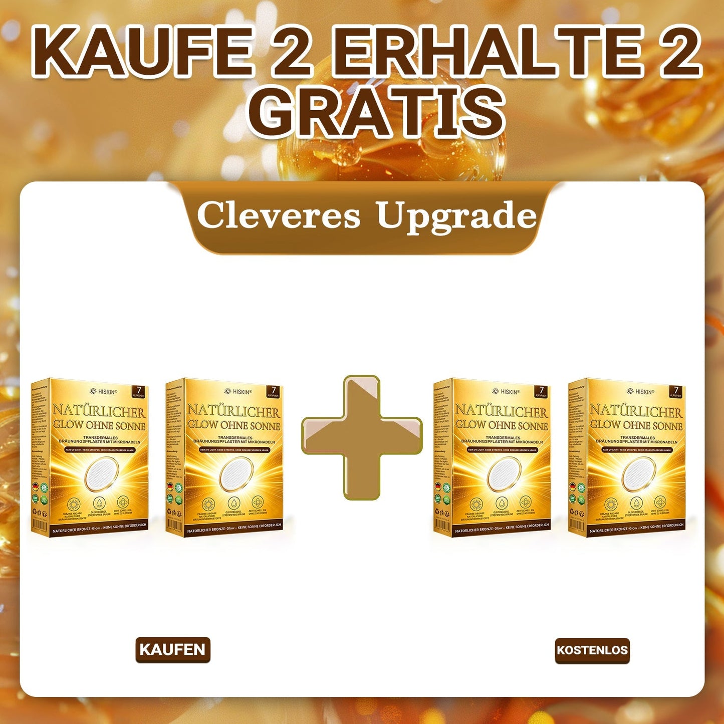 Offizieller Shop | ☀️☀️ Hiskin® Sunless Bronze Microneedle Patch 🇩🇪 Nur 1× täglich anwenden ✨ Sichtbar sonnengeküsster Teint in nur 7 Tagen ✅ Ohne UV-Strahlung · Ohne Orangestich · Ohne Streifen · DHA-frei · Einfach anzuwenden