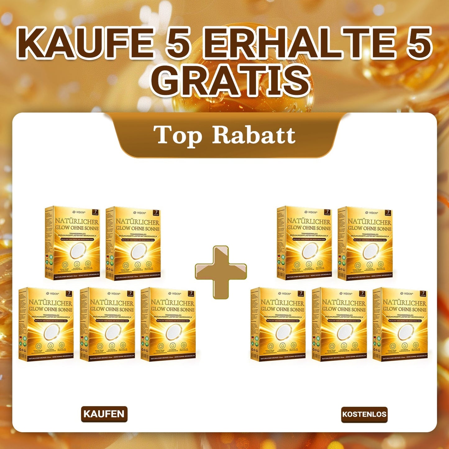 Offizieller Shop | ☀️☀️ Hiskin® Sunless Bronze Microneedle Patch 🇩🇪 Nur 1× täglich anwenden ✨ Sichtbar sonnengeküsster Teint in nur 7 Tagen ✅ Ohne UV-Strahlung · Ohne Orangestich · Ohne Streifen · DHA-frei · Einfach anzuwenden